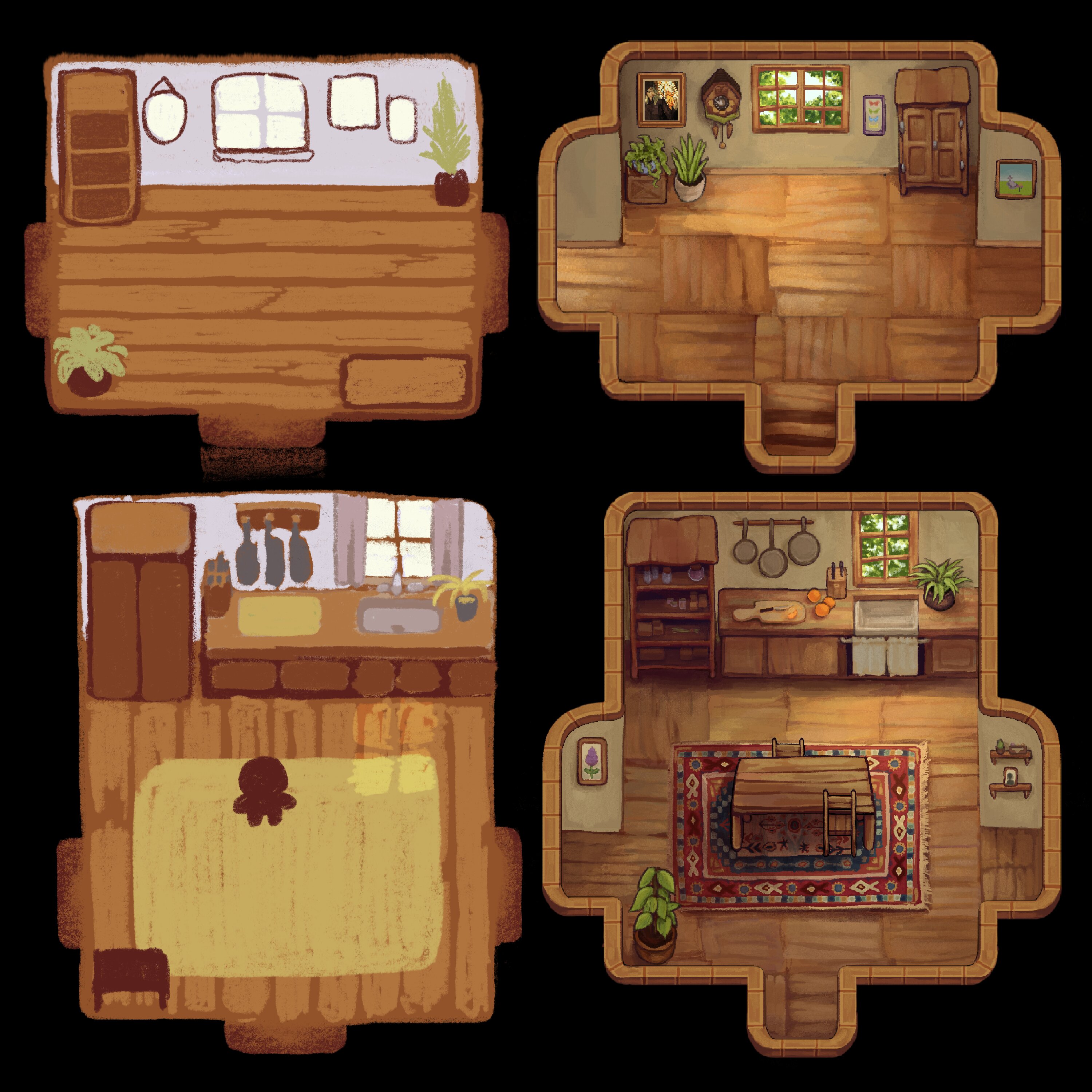 birdhouse room concept vs final