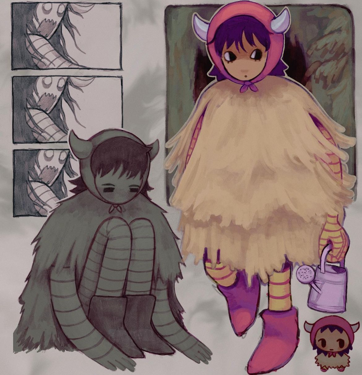 birdhouse wick initial character concept art